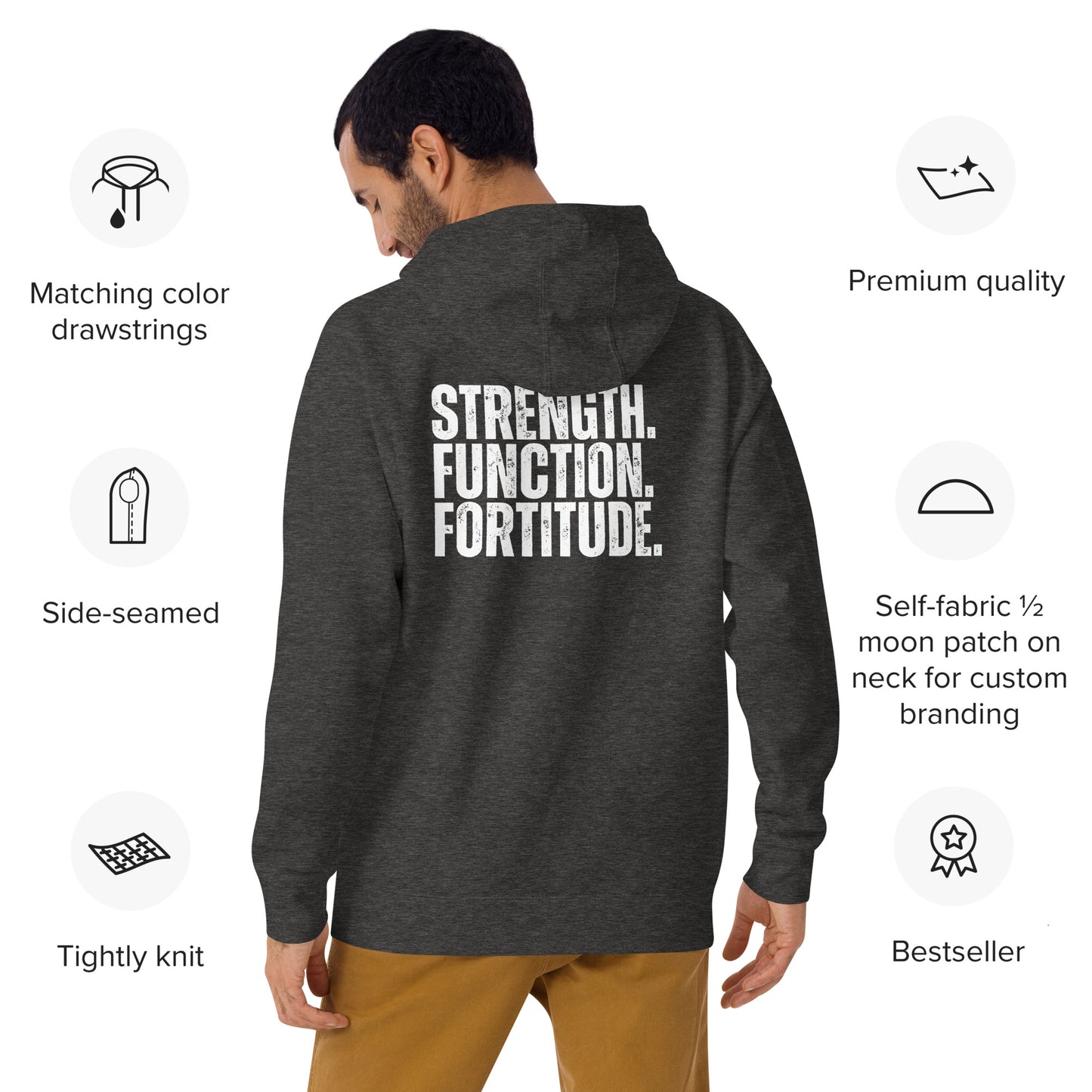 STRENGTH, FUNCTION, FORTITUDE Unisex Hoodie